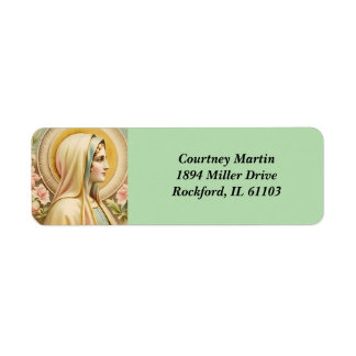 Virgin Mary Étiquettes d'adresse de retour