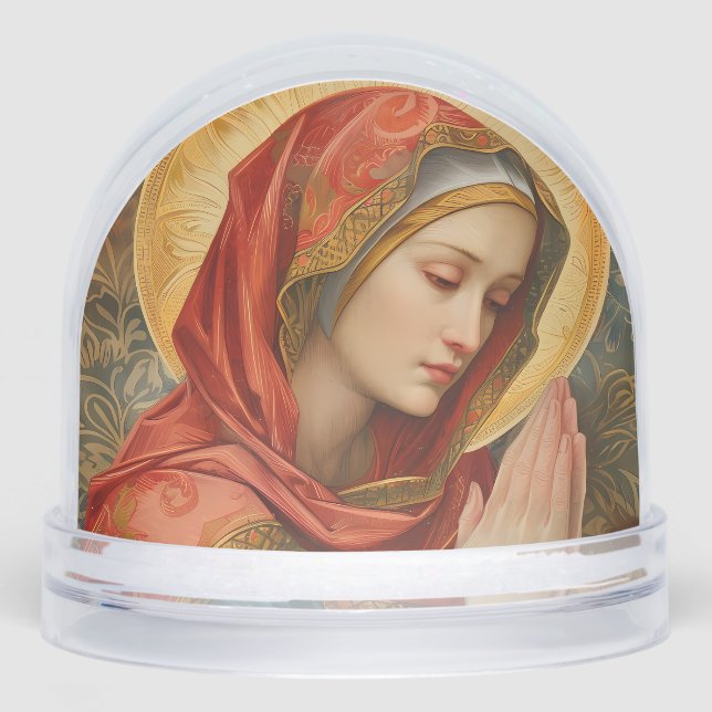 Virgin Mary Praying Schneekugeln (Vorderseite)