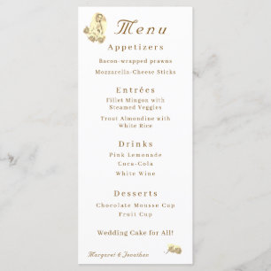 Virgin Mary Sepia Catholic Mariage Menu