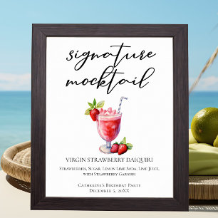Virgin Strawberry Daiquiri Signature Mocktail Poster