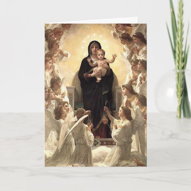 Virgin with Angels - Christmas Card Feiertagskarte (Vorderseite)
