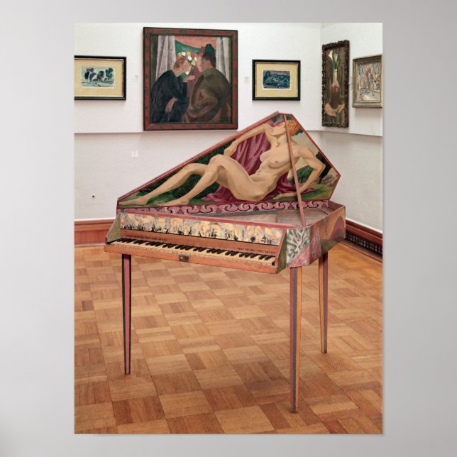 Virginals, von Roger Fry gemalt Poster (Vorne)