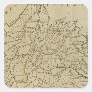 Virginia 12 quadratischer aufkleber