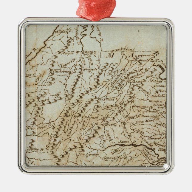 Virginia 9 silbernes ornament (Vorne)