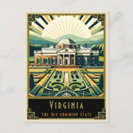 Virginia | Art Deco Postkarte