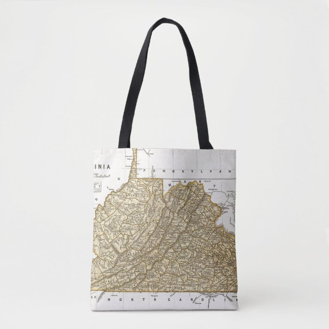 Virginia-Atlas-Karte Tasche (Vorderseite)