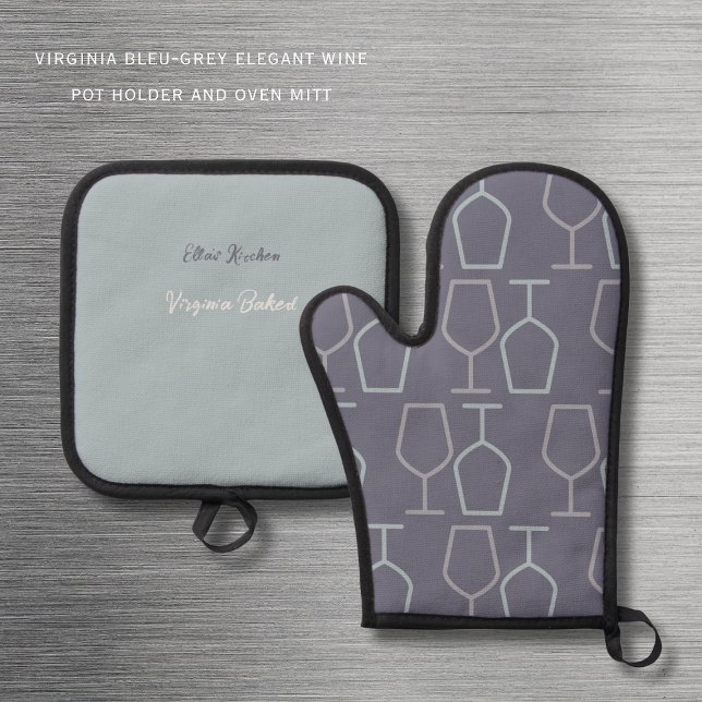 Virginia Baked Personalized | Virginia Wine Lover  Ofenhandschuh & Topflappen-Set (Von Creator hochgeladen)