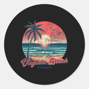 Virginia Beach Runder Aufkleber