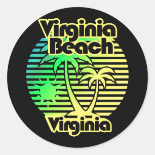 Virginia Beach Runder Aufkleber