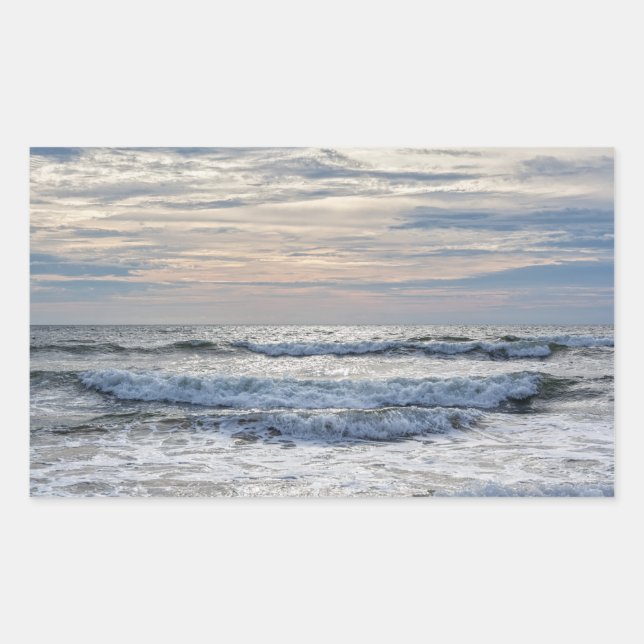 Virginia Beach Sunrise Rechteckiger Aufkleber (Vorderseite)