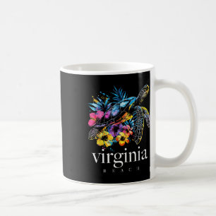Virginia Beach Turtle Scuba Diving Surfer Souv Kaffeetasse