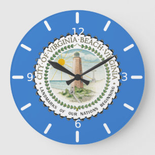 Virginia Beach (Virginia) Flagge Große Uhr
