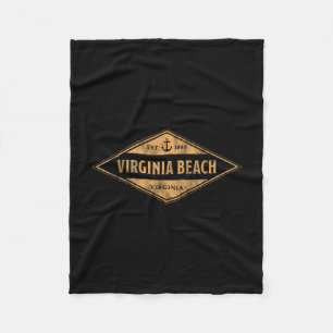 Virginia Beach Virginia Souvenir Urlaub Vintage Fleecedecke