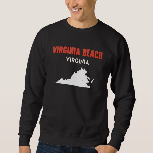 Virginia Beach Virginia USA State America Travel V Sweatshirt (Vorderseite)