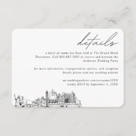 Virginia Beach Wedding Hotel Zimmerblockdetails Begleitkarte