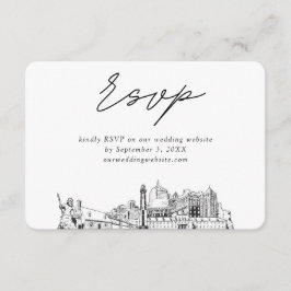 Virginia Beach Wedding Minimalistisch Sketch UAWG Begleitkarte