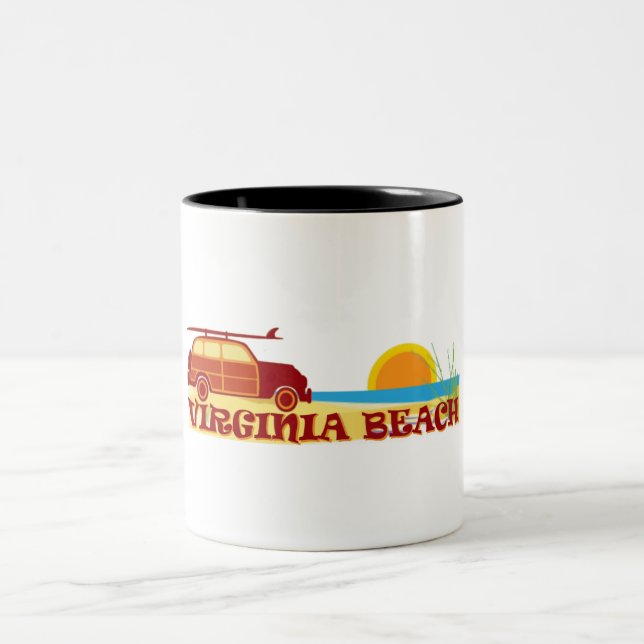 Virginia Beach. Zweifarbige Tasse (Mittel)
