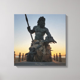 Virginia Beachs King Neptune Satue Leinwanddruck