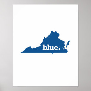 VIRGINIA BLUE STAAT POSTER