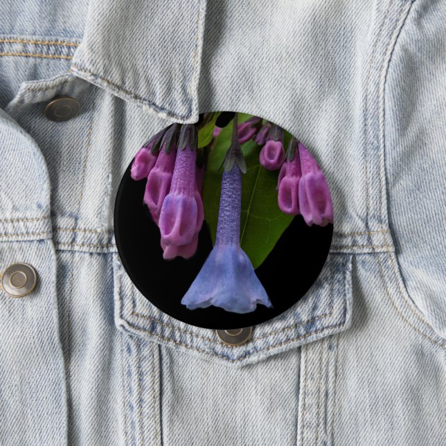 Virginia Bluebells Wildblume Button (Beispiel)