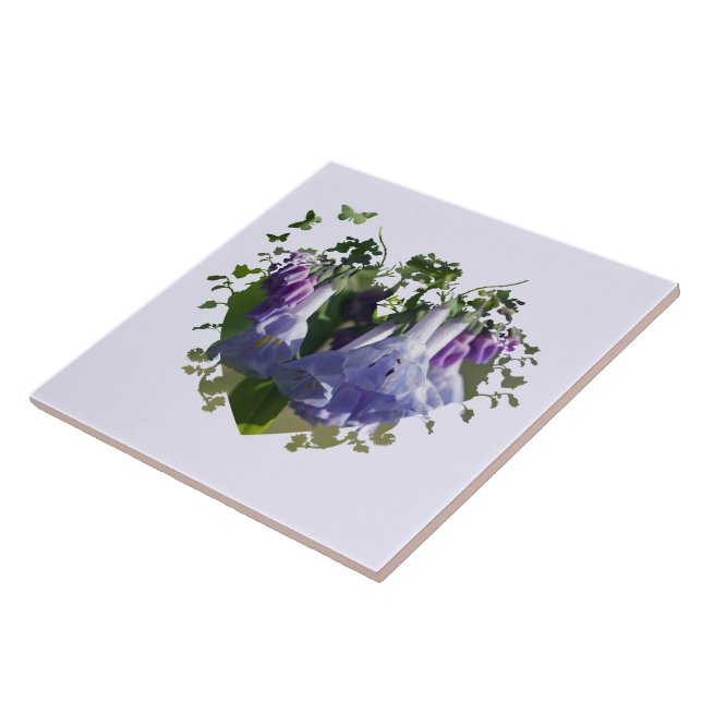 Virginia Bluebells Wildblumen Fliese (Seite)