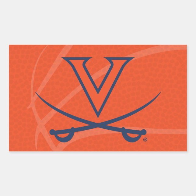 Virginia Cavaliers Basketball Rechteckiger Aufkleber (Vorderseite)