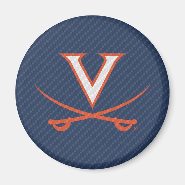 Virginia Cavaliers Carbon Fiber Magnet (Vorne)