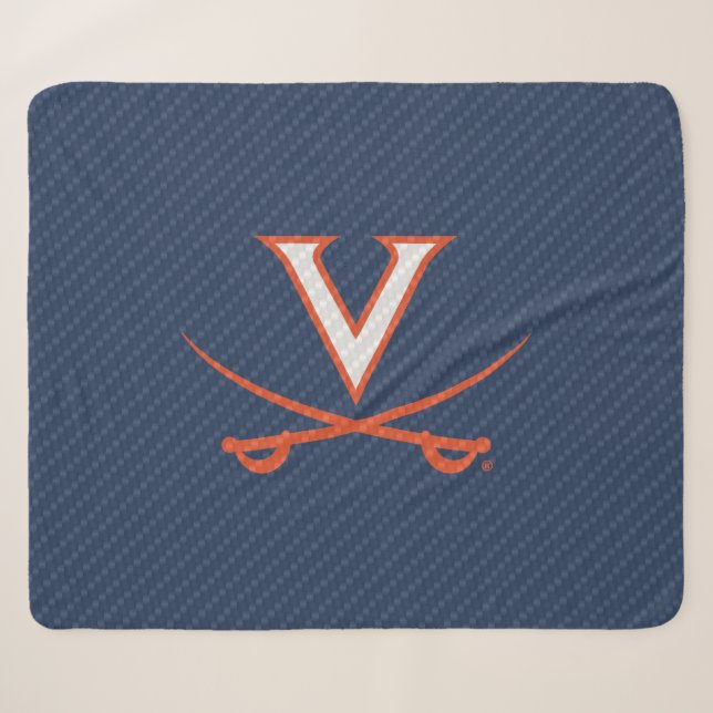Virginia Cavaliers Carbon Fiber Sherpadecke (Vorderseite (Horizontal))