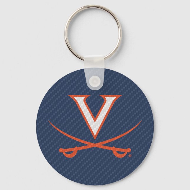 Virginia Cavaliers Carbon Fibre Schlüsselanhänger (Vorderseite)