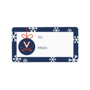 Virginia Cavaliers Feiertag Adressaufkleber