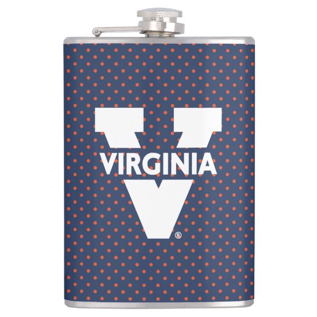 Virginia Cavaliers Polka Dots Flachmann (Vorderseite)