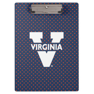 Virginia Cavaliers Polka Dots Klemmbrett