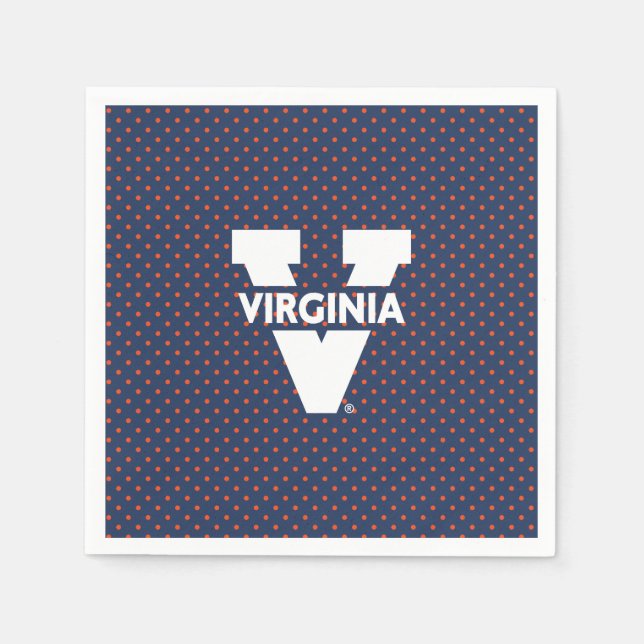 Virginia Cavaliers Polka Dots Serviette (Vorderseite)