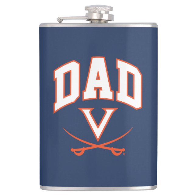 Virginia Cavaliers Vater Flachmann (Vorderseite)