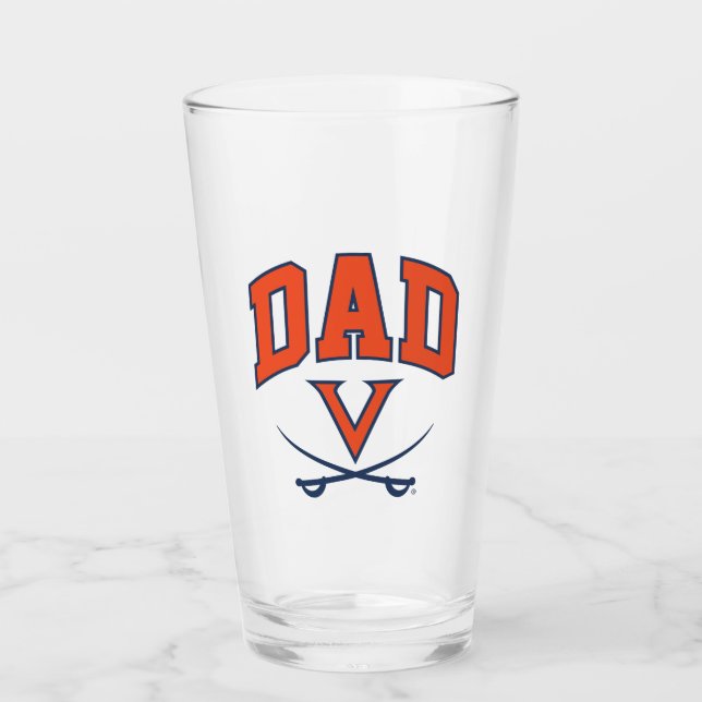 Virginia Cavaliers Vater Glas (Vorderseite)