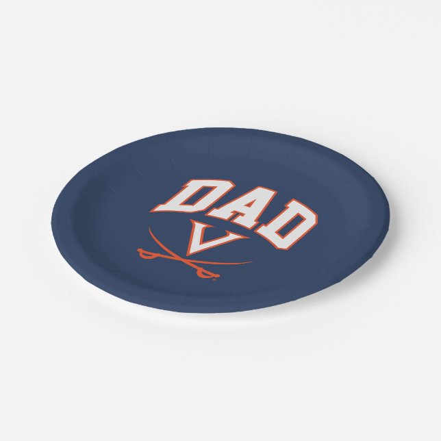 Virginia Cavaliers Vater Pappteller (Schrägansicht)