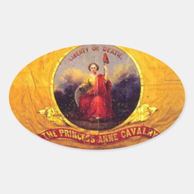 Virginia Cavalry - Die Prinzessin Anne Cavalry Ovaler Aufkleber (Vorderseite)