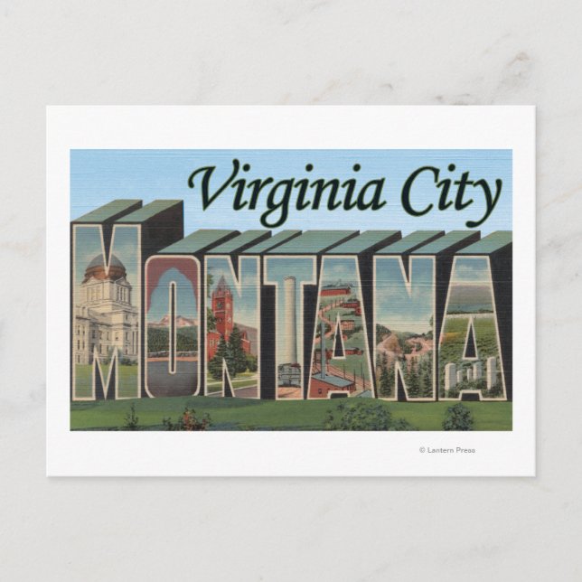 Virginia City, Montana Postkarte (Vorderseite)
