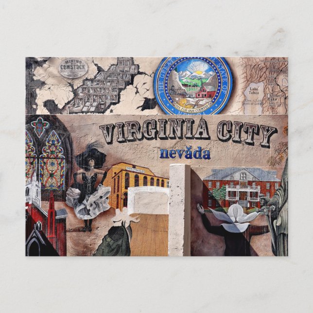 Virginia City, Nevada Postcard Postkarte (Vorderseite)