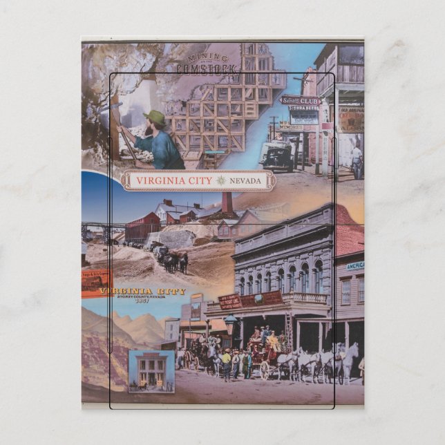 Virginia City Nevada Postcard Postkarte (Vorderseite)
