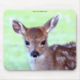 Virginia Deer Fawn Baby Animal Wildlife Art Mousepad