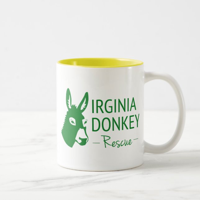 Virginia-Esel-Rettung Zweifarbige Tasse (Rechts)