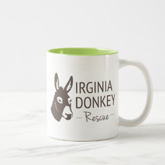 Virginia-Esel-Rettungs-Logo-Einzelteile Zweifarbige Tasse