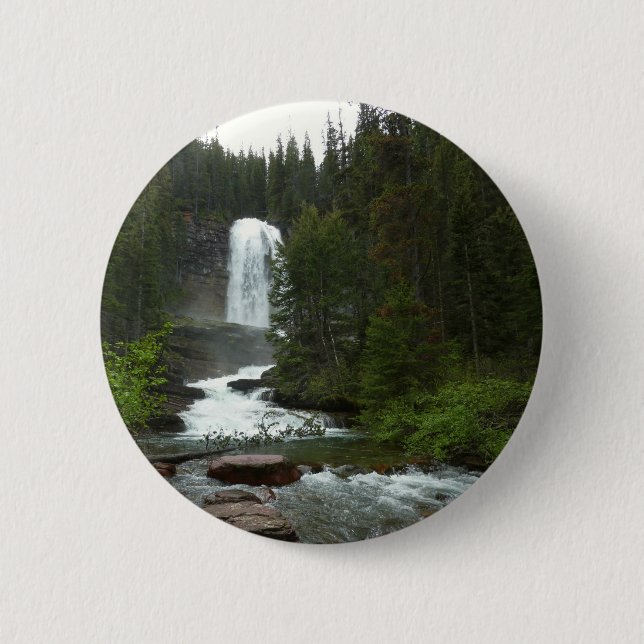 Virginia Falls at Glacier National Park Button (Vorderseite)