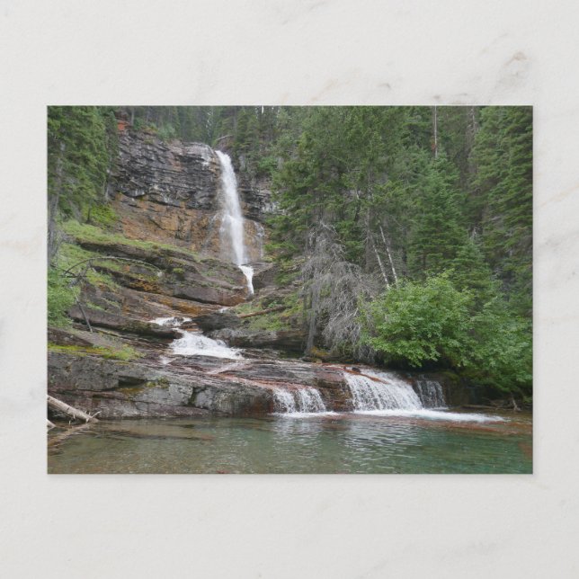 Virginia Falls II at Glacier National Park Postkarte (Vorderseite)