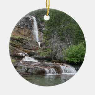 Virginia Falls II im Glacier National Park Keramik Ornament