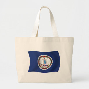 Virginia Flag Tote Bag Jumbo Stoffbeutel
