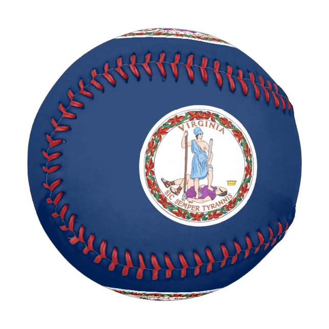 Virginia-Flagge Baseball (Vorderseite Links)