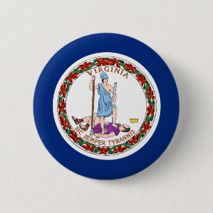 Virginia-Flagge Button