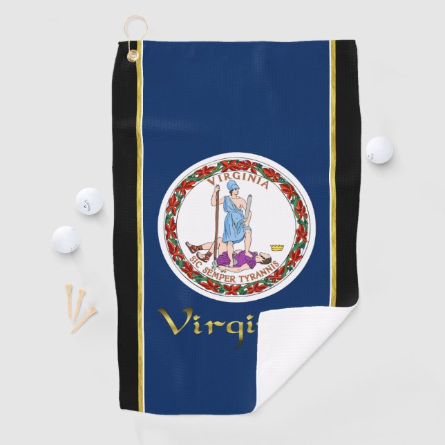 Virginia-Flagge Golfhandtuch (Insitu)
